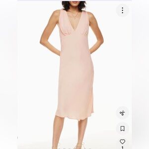 Aritzia Wilfred Orchestra Dress in Peach
